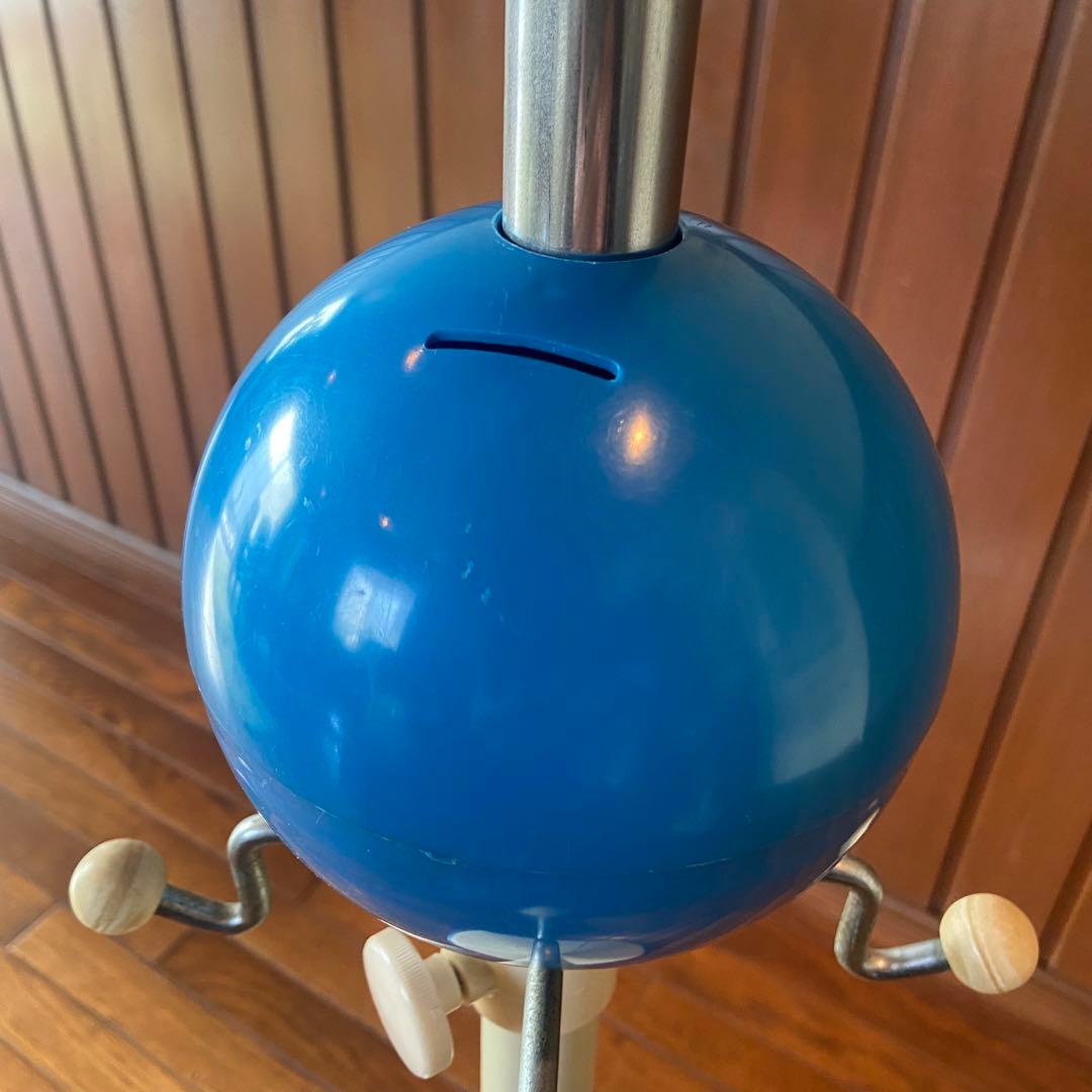 70's スペースエイジ ポールハンガー 昭和レトロ 貯金箱付き 当時物