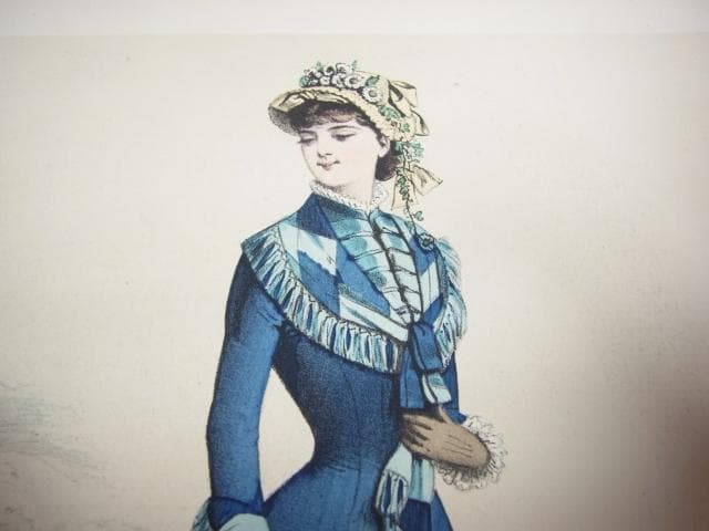 1881年銅版画◇フランス ファッション誌『ラ・モード・イリュストレ』No.22