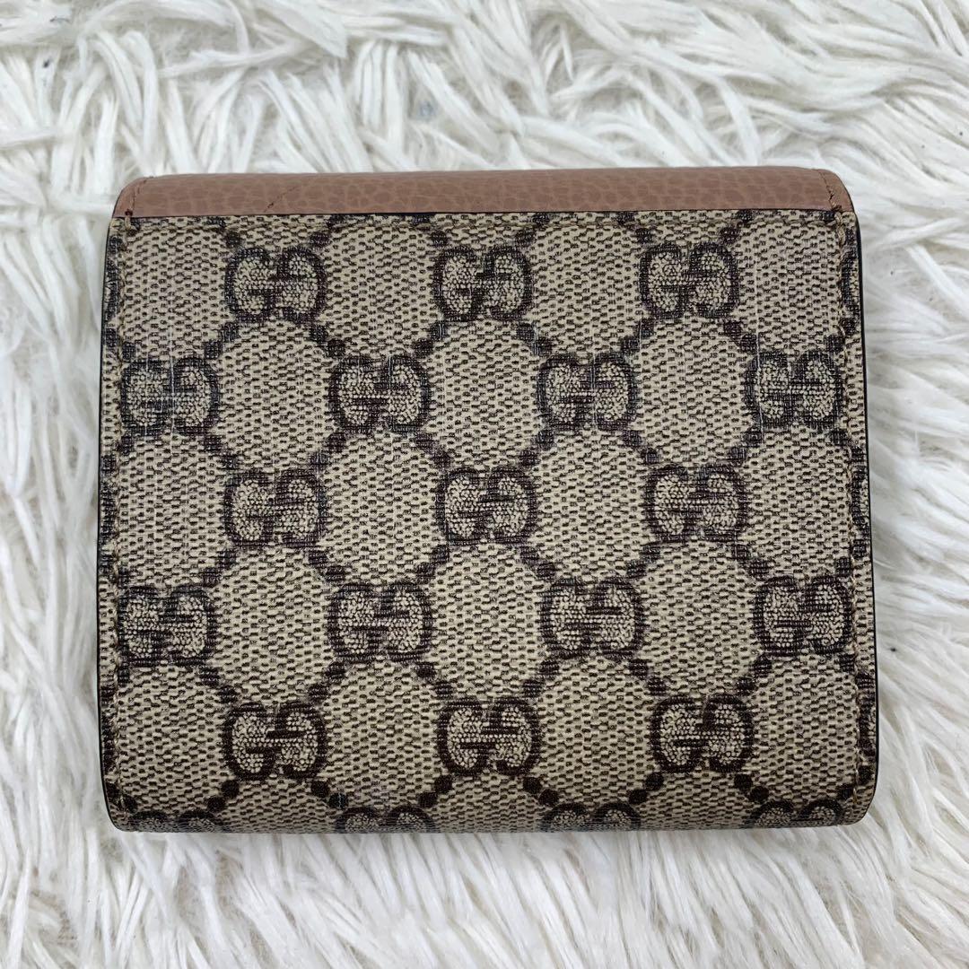 正規品】GUCCI グッチ 二つ折り財布 ブラック ベージュ 楽天市場