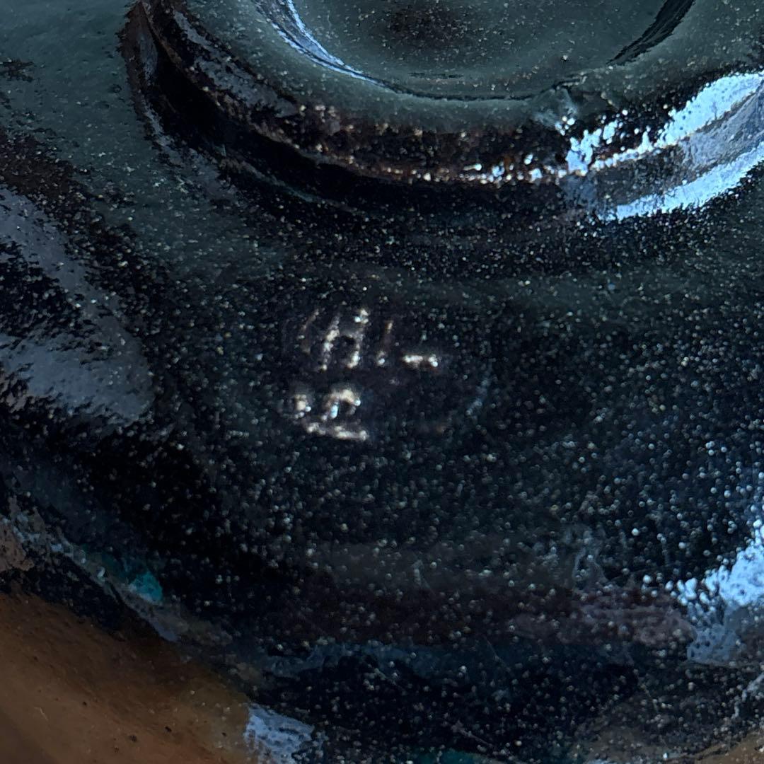 伊藤陶山 黒楽茶碗 筒茶碗 楽焼 抹茶碗 茶道具 共箱(14)