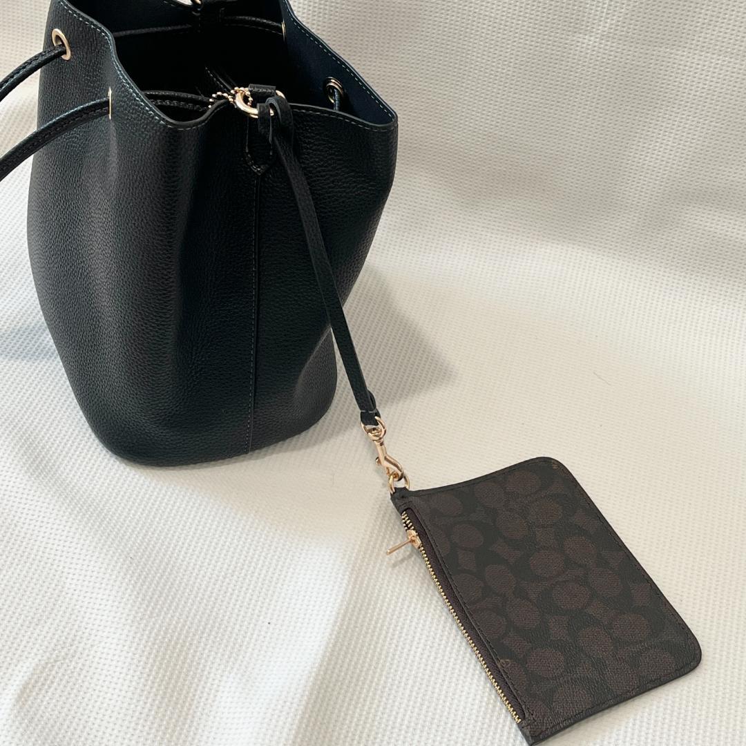 未使用 COACH コーチ ローアン バケット バッグ 黒 ブラック