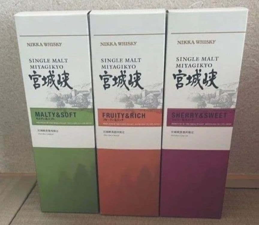 宮城峡蒸溜所限定 シングルモルト 3本セット 宮城峡蒸溜所限定 シングルモルト宮城峡 3種類 180ml ×3本 + おまけ