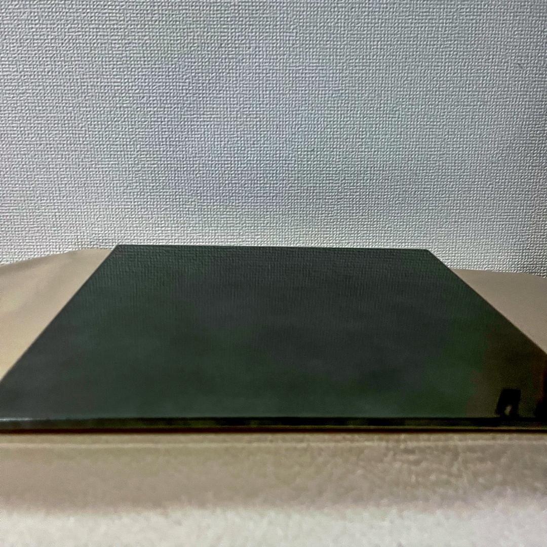 ★新品未使用 超美品 ★リバーシブル折敷　ガンメタリック✖️メタリックホワイト