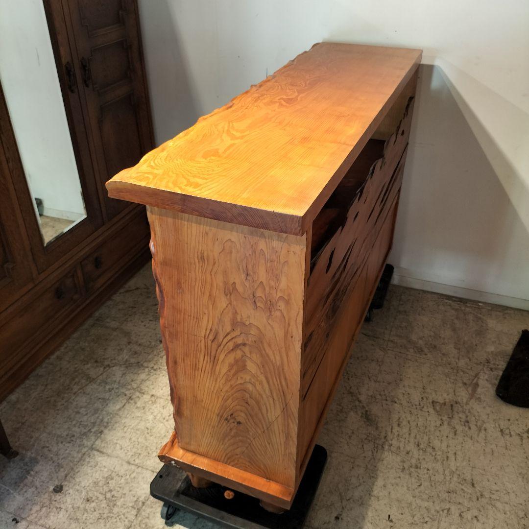 M○WS東名 希少 和ヴィンテージ 屋久杉 茶棚 飾り棚 サイドボード