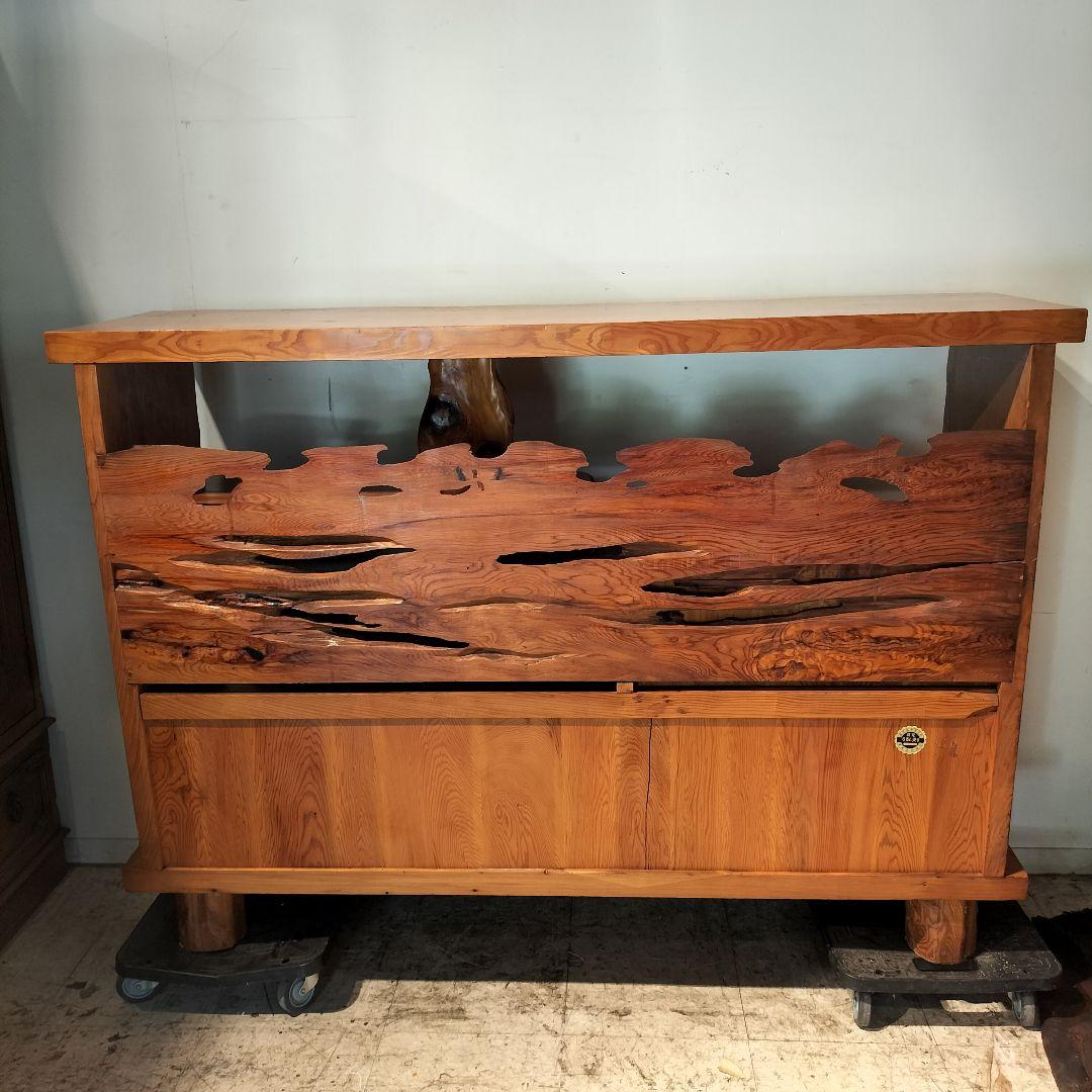 M○WS東名 希少 和ヴィンテージ 屋久杉 茶棚 飾り棚 サイドボード