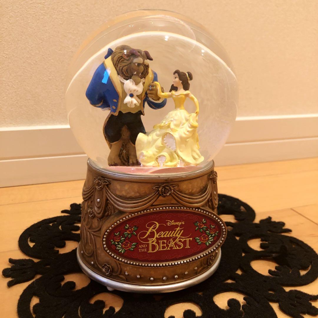 ディズニー プリンセス ベル 美女と野獣 オルゴール スノードーム