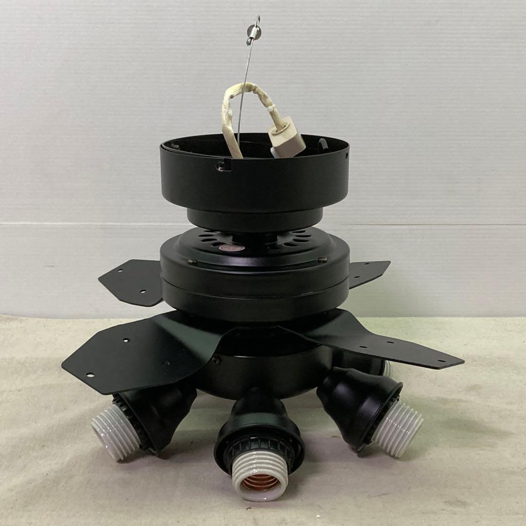 LOWYA ラスボルタ 6灯 シーリングファンライト ブラック ウォルナット