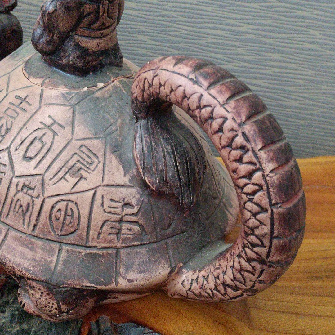 中国古美術/朱泥紫砂寿老人蓋玄武水柱/北の玄武/四神/四