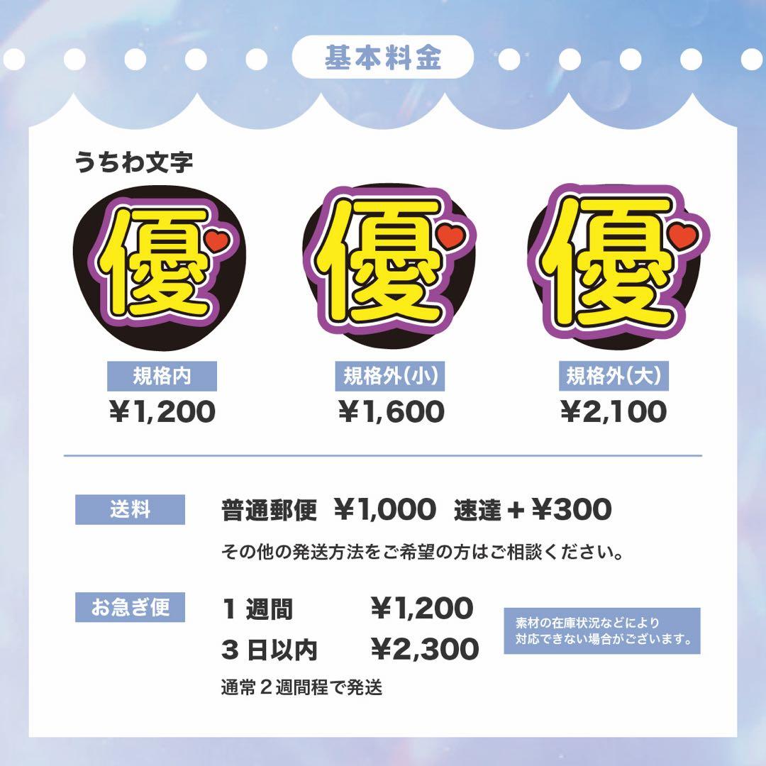 うちわ文字 連結パネル オーダー 【m.ページ】