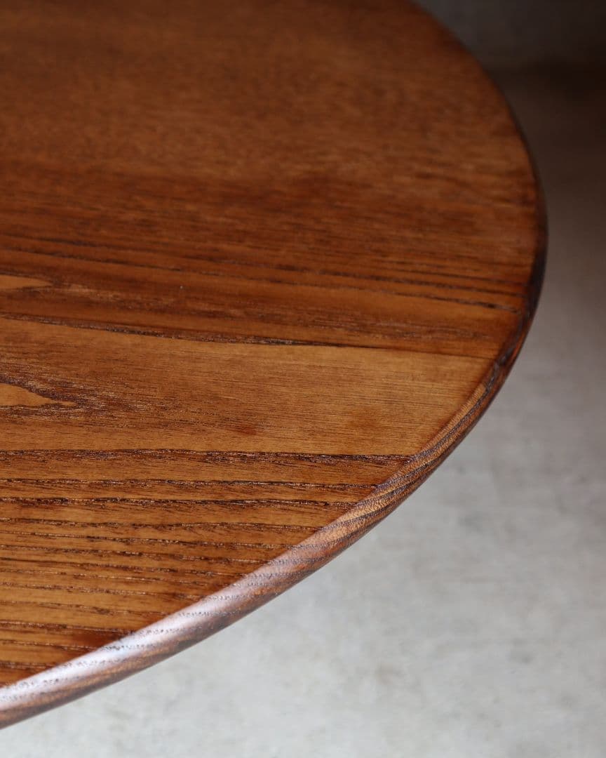 最終値下げ キハダ材の小ぶりな丸ちゃぶ台 古道具 古家具 ローテーブル