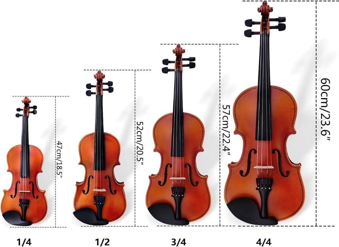 M2206-121-86】バイオリン 3/4 初心者セット ヴァイオリン 弓2本