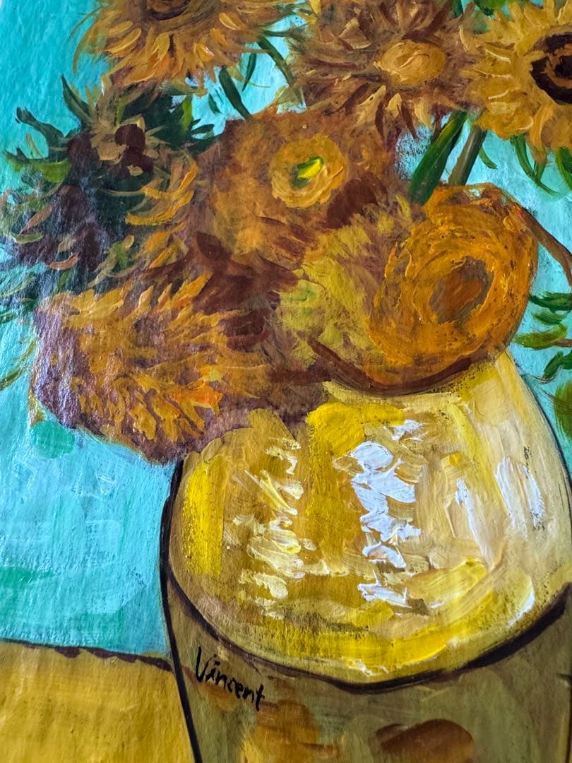 フィンセント・ファン・ゴッホ 『ひまわり』 原画 手書き 表サイン ギャラリ印