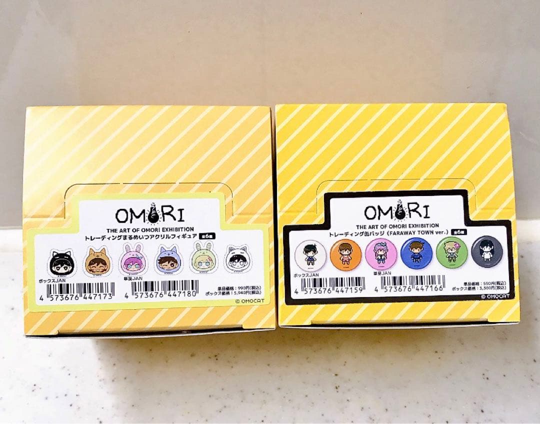 OMORI展 オモリ 原画 缶バッジ ドット まるめつアクリルフィギュア BOX OMORI展 オモリ 原画 缶バッジ ドット まるめつアクリルフィギュア BOX