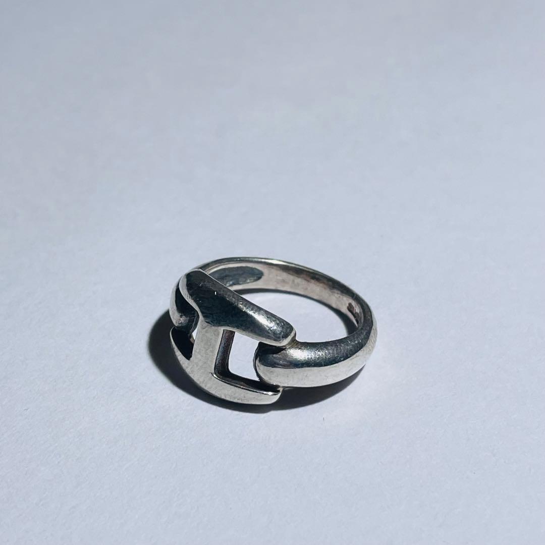 ヴィンテージ シルバー 925 アンカーチェーン リング 11号