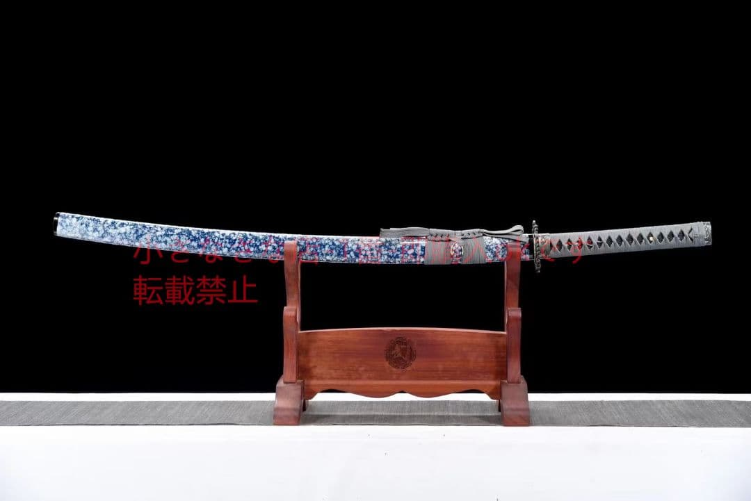 中炭素鋼焼藍武士刀【鉄竜打刀】 古兵器 武具 刀装具 日本刀 模造刀 居合刀