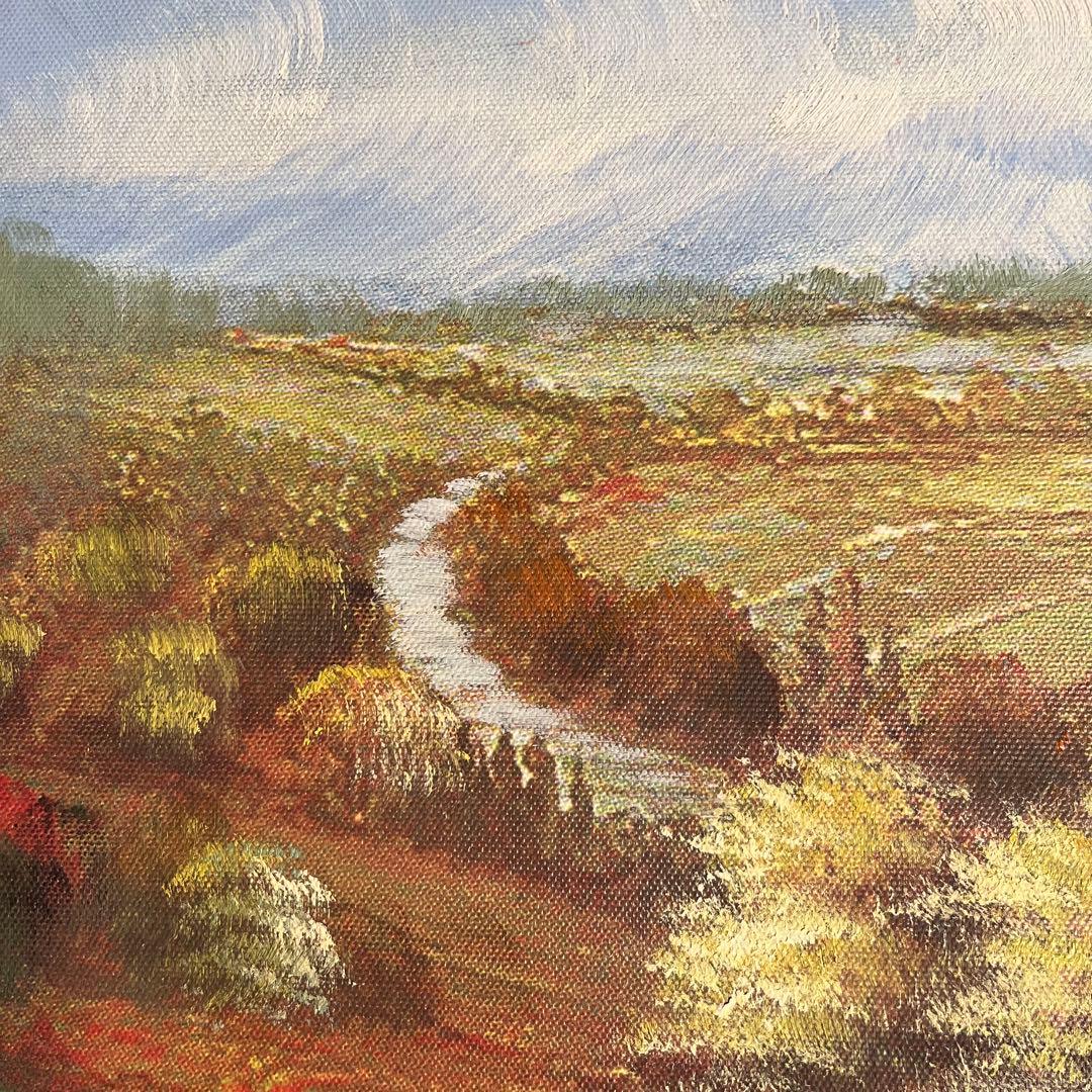 キャンパスプリントアート アネモネ畑 額付き インテリア 油彩画