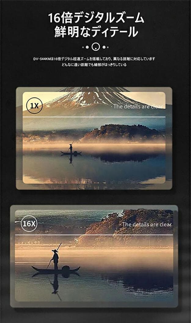 ビデオカメラ 4K超高画質 DVビデオカメラ 3.0インチ大画面 16倍ズーム