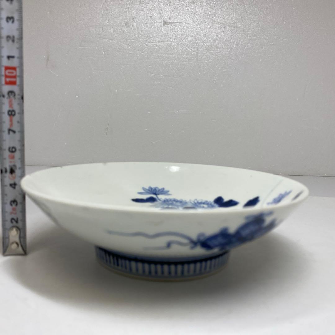 江戸後期　鍋島焼　櫛目高台　中皿　直径15.8㎝タトチ　東さ7-0330☆2F