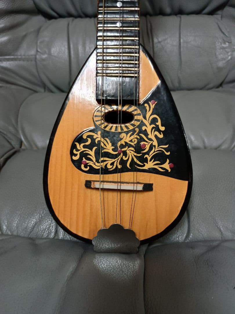 美品 希少品 花模様 マンドリン ケース付