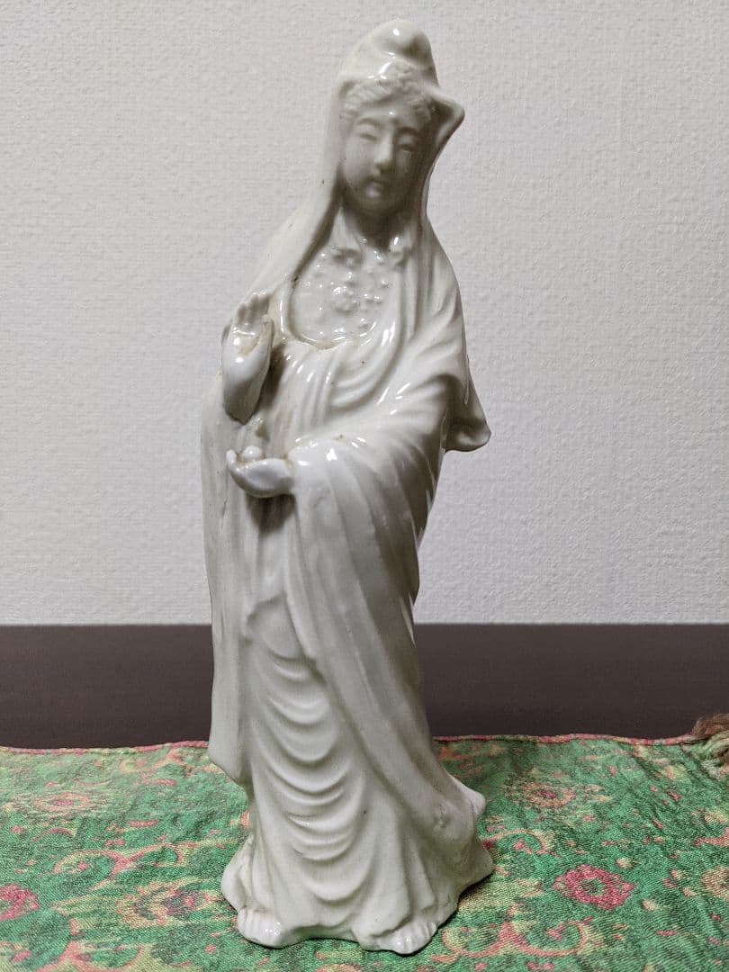 ⭐高橋道八造 珍品！遺品 極めて稀 仏教美術 白磁 観音菩薩立像 仏像 骨董品