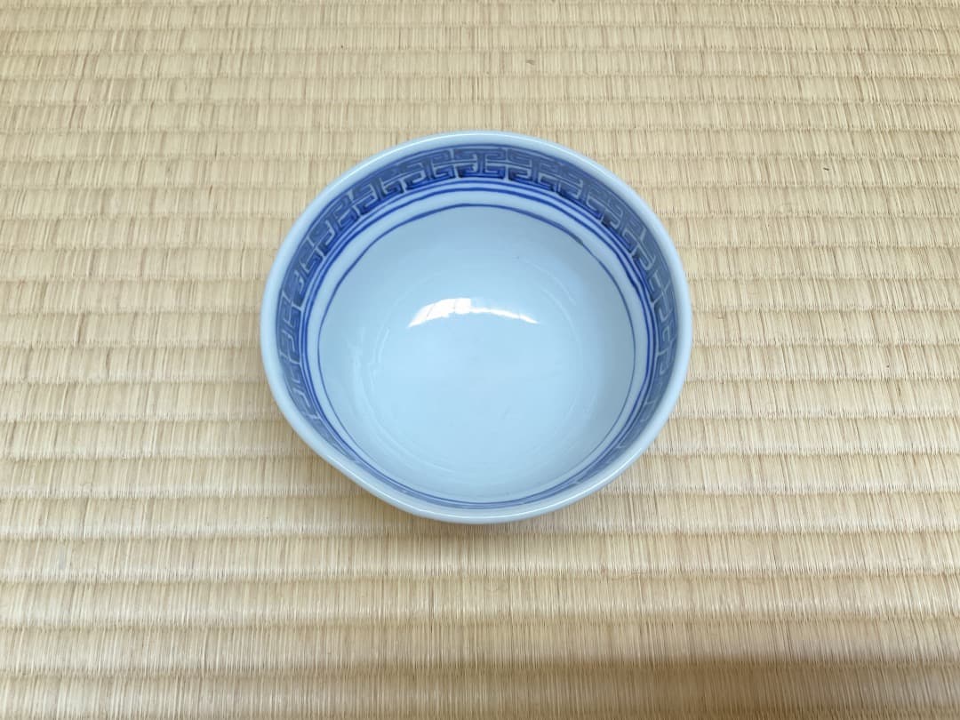 林淡幽　染付桜川向付六客　共箱041