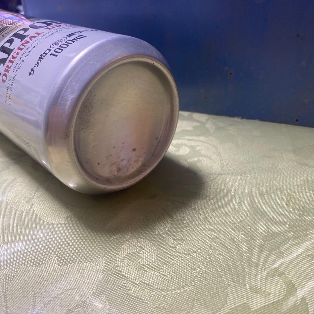 空き缶・未開封・見本⁈】 サッポロ〈生〉黒ラベル 1000ml - メルカリ