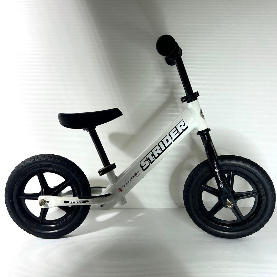 美品☆STRIDER SPORT バランスバイク ペダル無し ホワイト 白