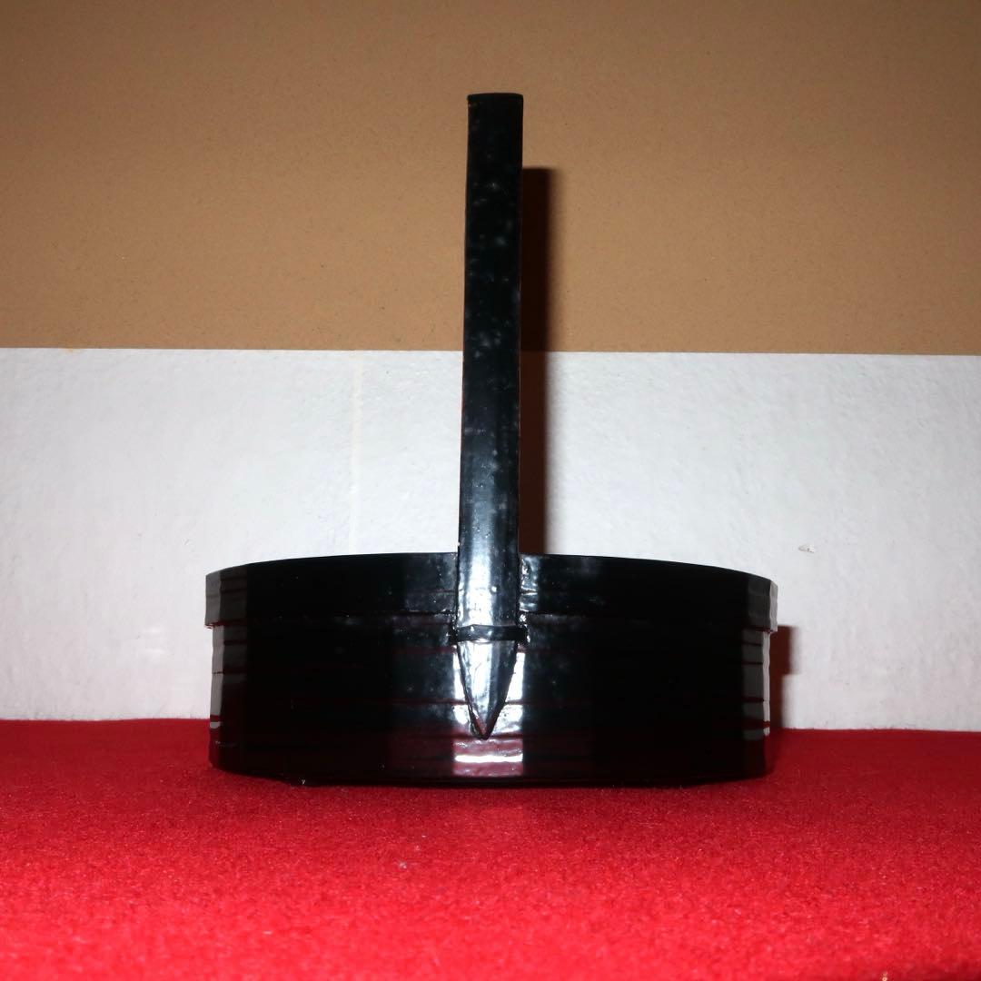 茶道具】黒手付莨盆 稽古用