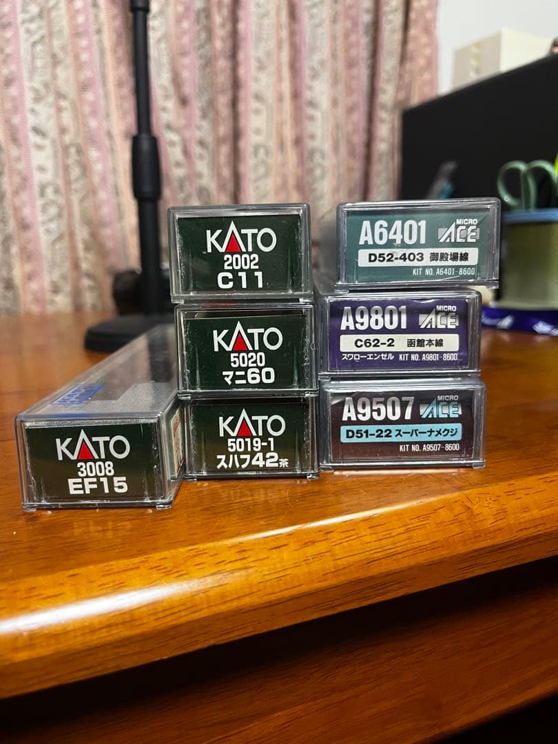 Nゲージ蒸気機関車 6両セット 黒