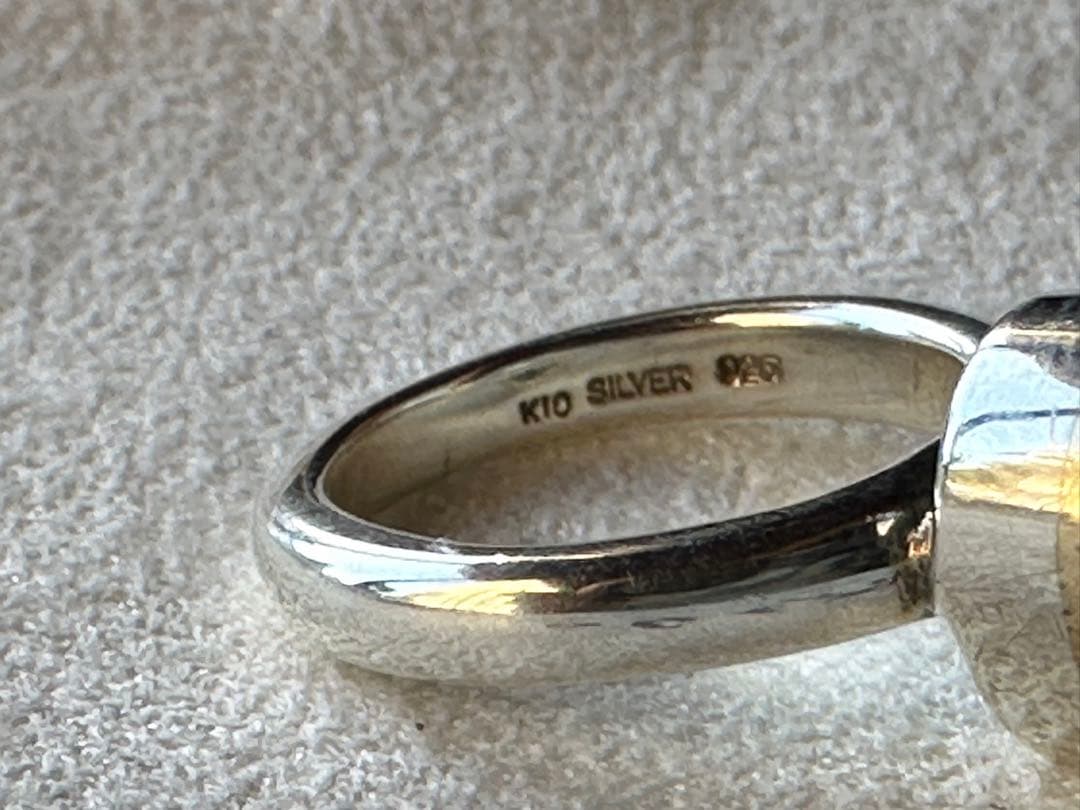 agete silver × K10 リング ブルートパーズ