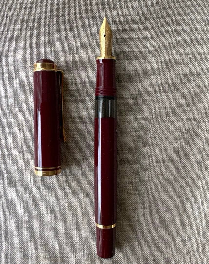 Pelikanペリカン 万年筆 旧型 18C-750 バーガンディ 吸入式