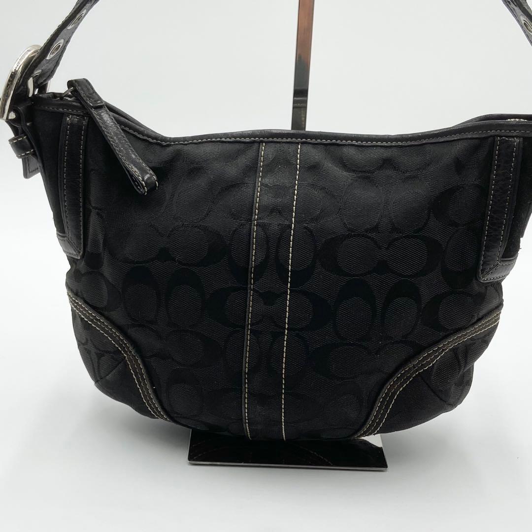 コーチ ショルダーバッグ ワンショルダー ブラック キャンバス 6267