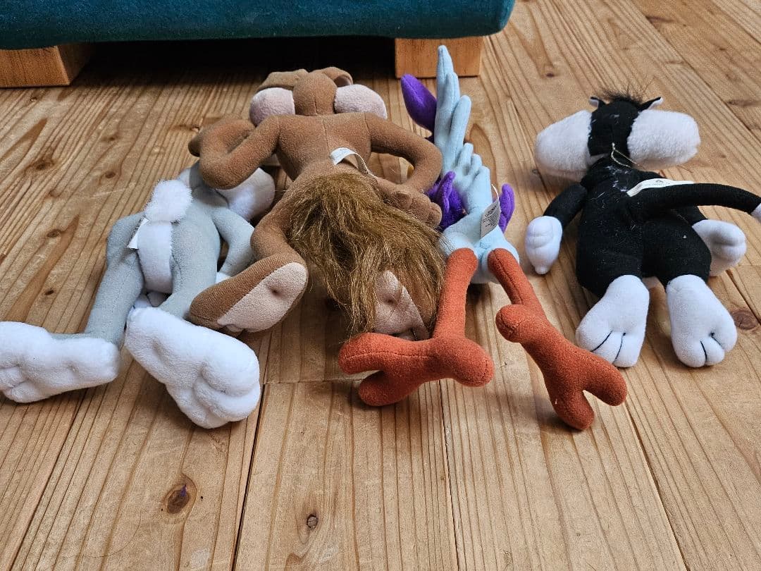 ルーニー・テューンズ ビンテージ ぬいぐるみ　コヨーテ、ロードランナー