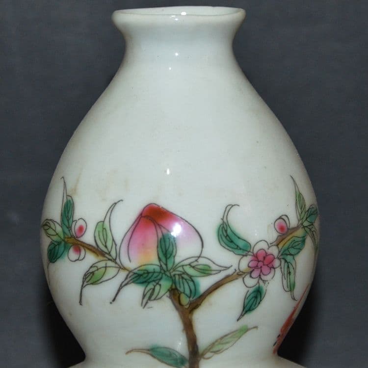 九桃ひょうたん瓶一対 景徳鎮 陶磁器 装飾品 現代工芸品 美術品