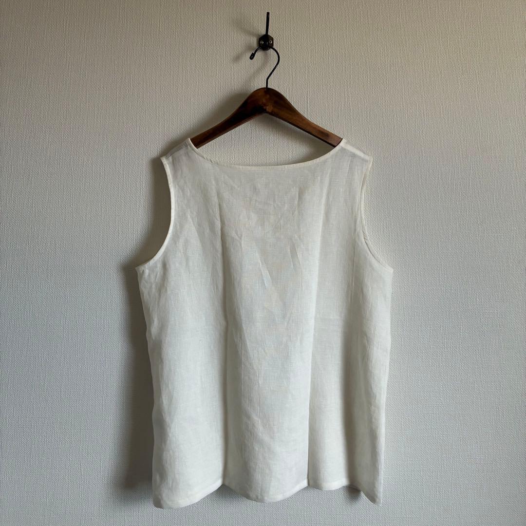 【新品】wafu ワフ 梨地 タンクトップ オフホワイト