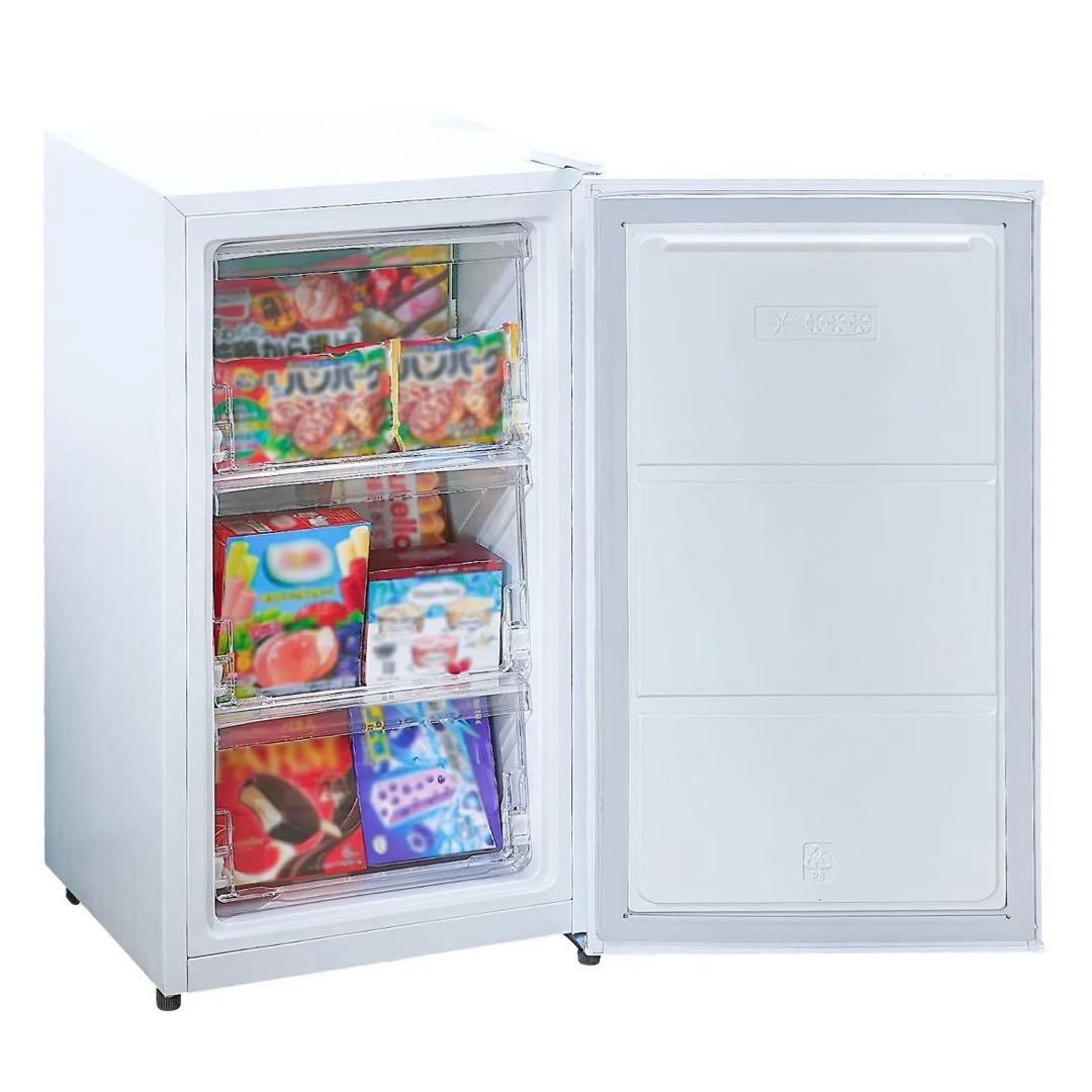 【新品】冷凍庫 60L スリム 小型 省エネ 大容量 サブ冷凍庫 直冷式 2台目