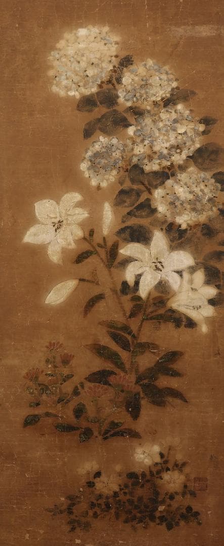 【伊年印】★俵屋宗達『四季草花図』 六曲半双 琳派★検）尾形光琳 本阿弥光悦