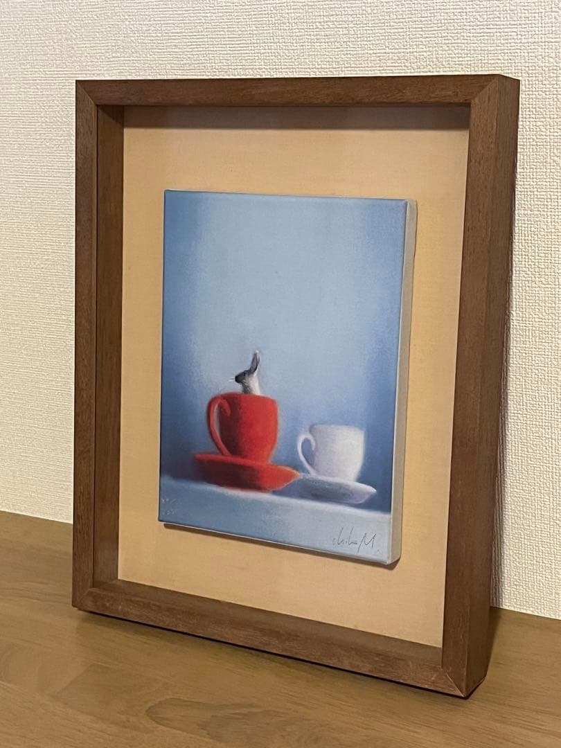 うさぎ牧野千穂 絵画 (版画/キャンバスジクレー) みつかる 4770