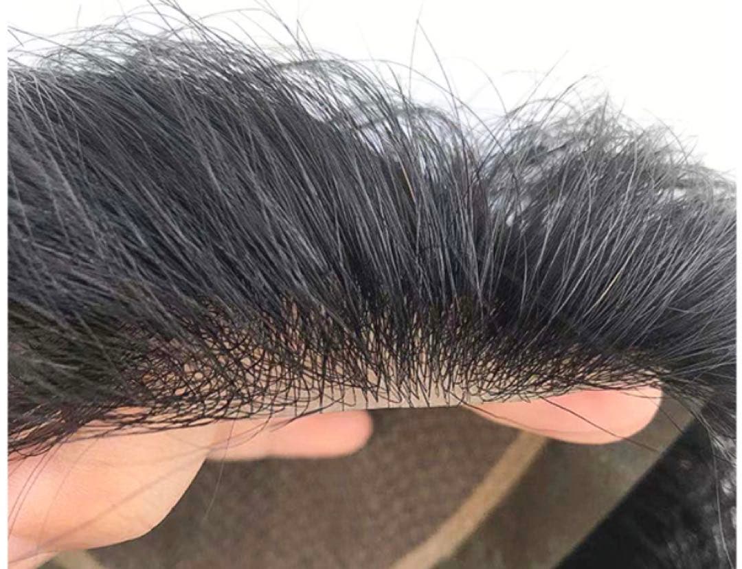 メンズ ウィッグ 男性用 かつら 100%人毛 黑色