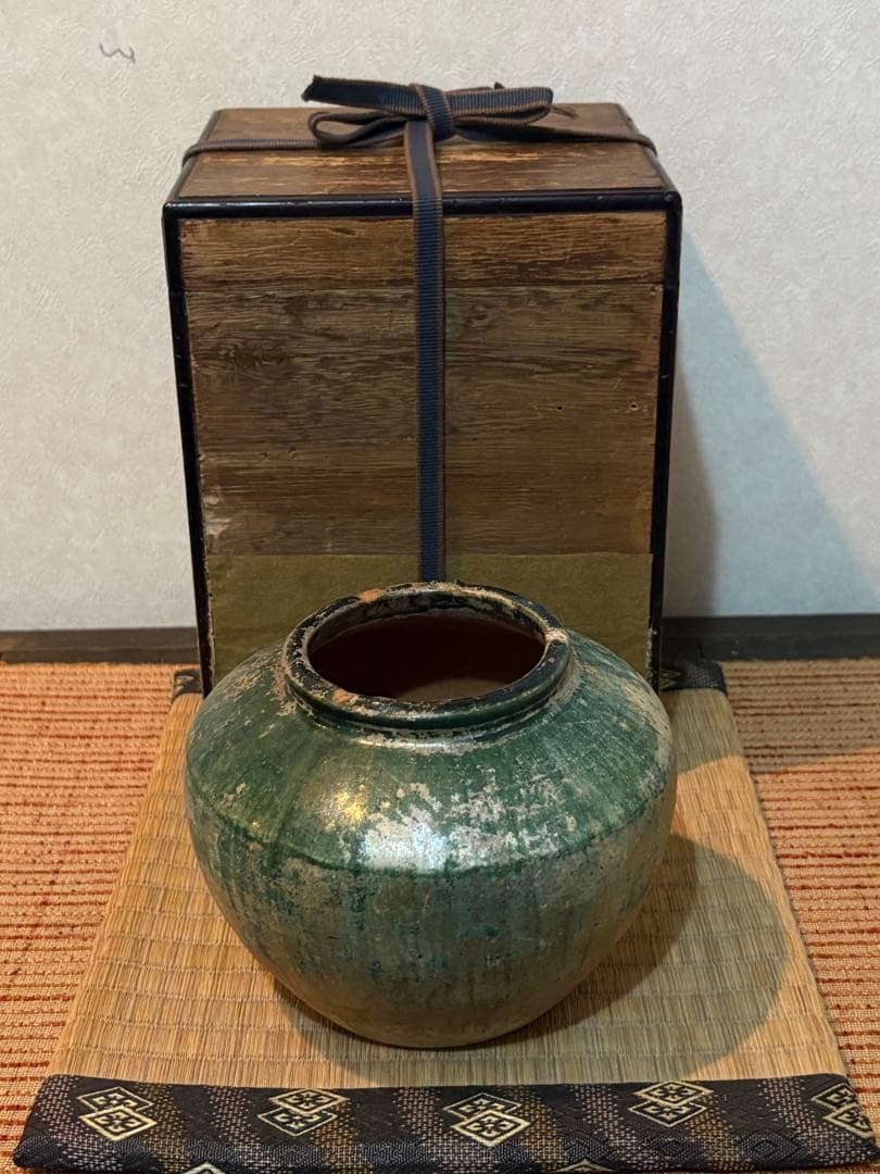 骨董 緑釉壺 古代出土品 漢時代 中国美術 古美術 - メルカリ