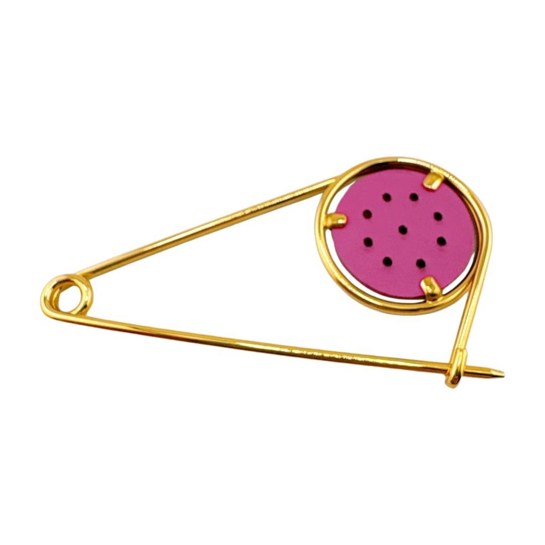 ロエベ LOEWE GP メカノピン チャーム ゴールド　ピンク 安全ピン ロエベ LOEWE GP メカノピン チャーム ゴールド ピンク 安全ピン