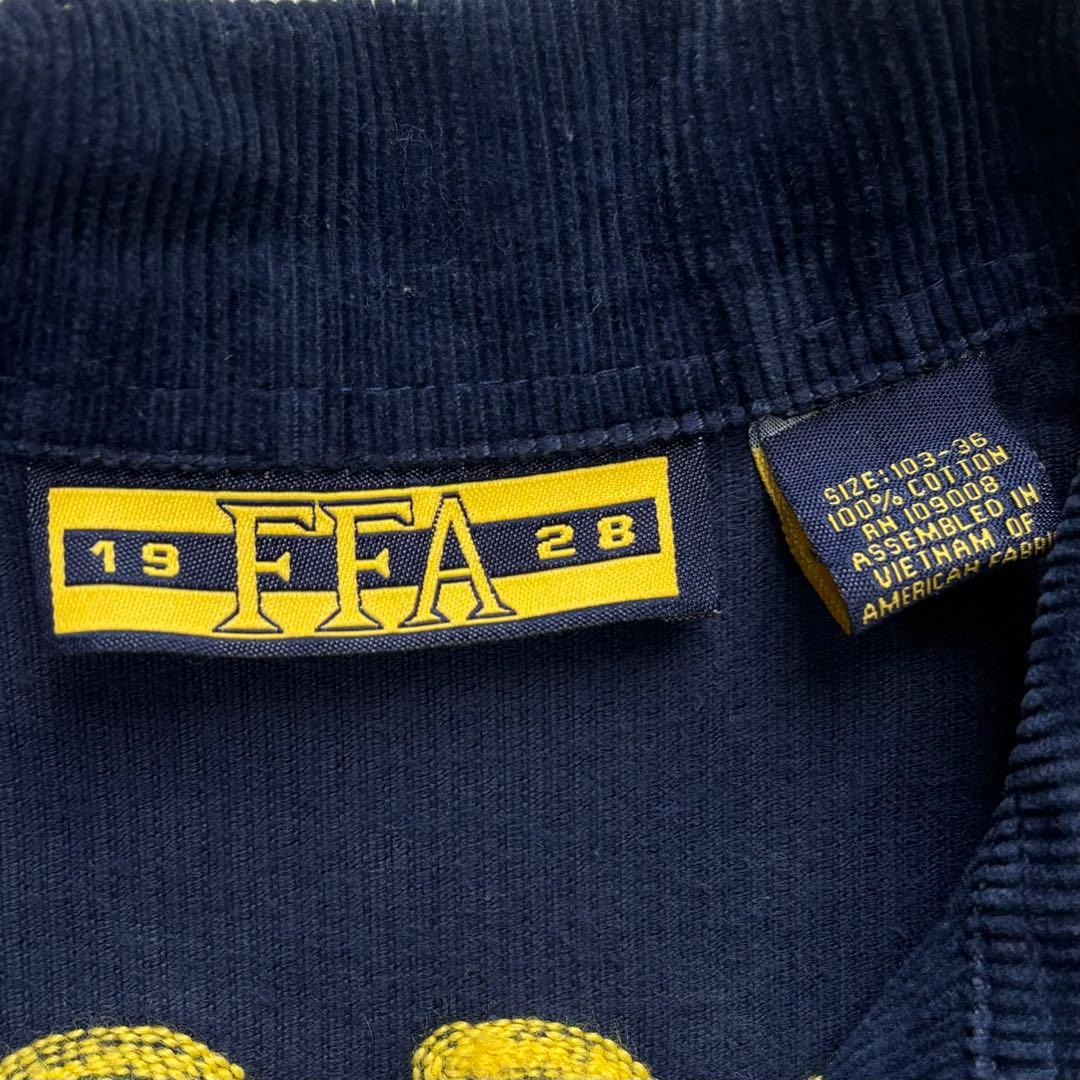 ［古着］FFAジャケット コーデュロイ 濃紺 希少 バッジ2個付き 90s