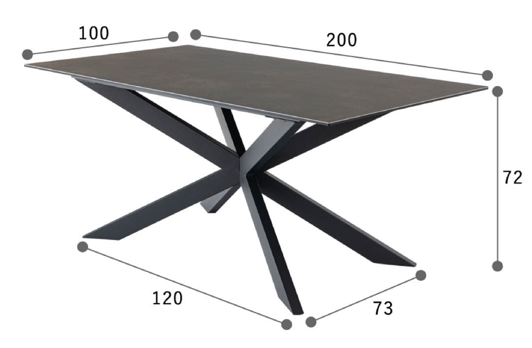 かねたや GLAN ダイニングテーブル セラミックテーブル 幅200cm