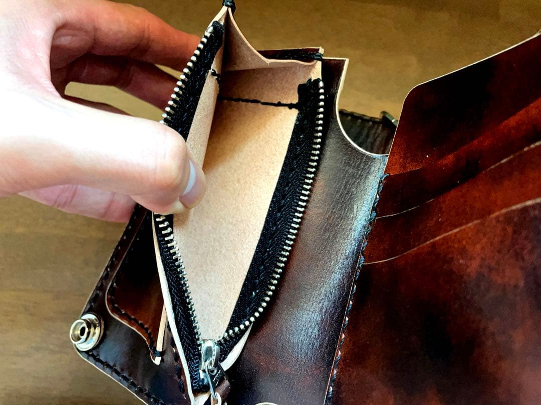 ミドルトラッカーウォレット 姫路レザー