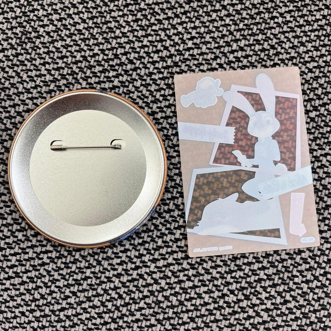 新品未使用 ズートピア OH MY CAFE 缶バッジ クリアカード ジュディ