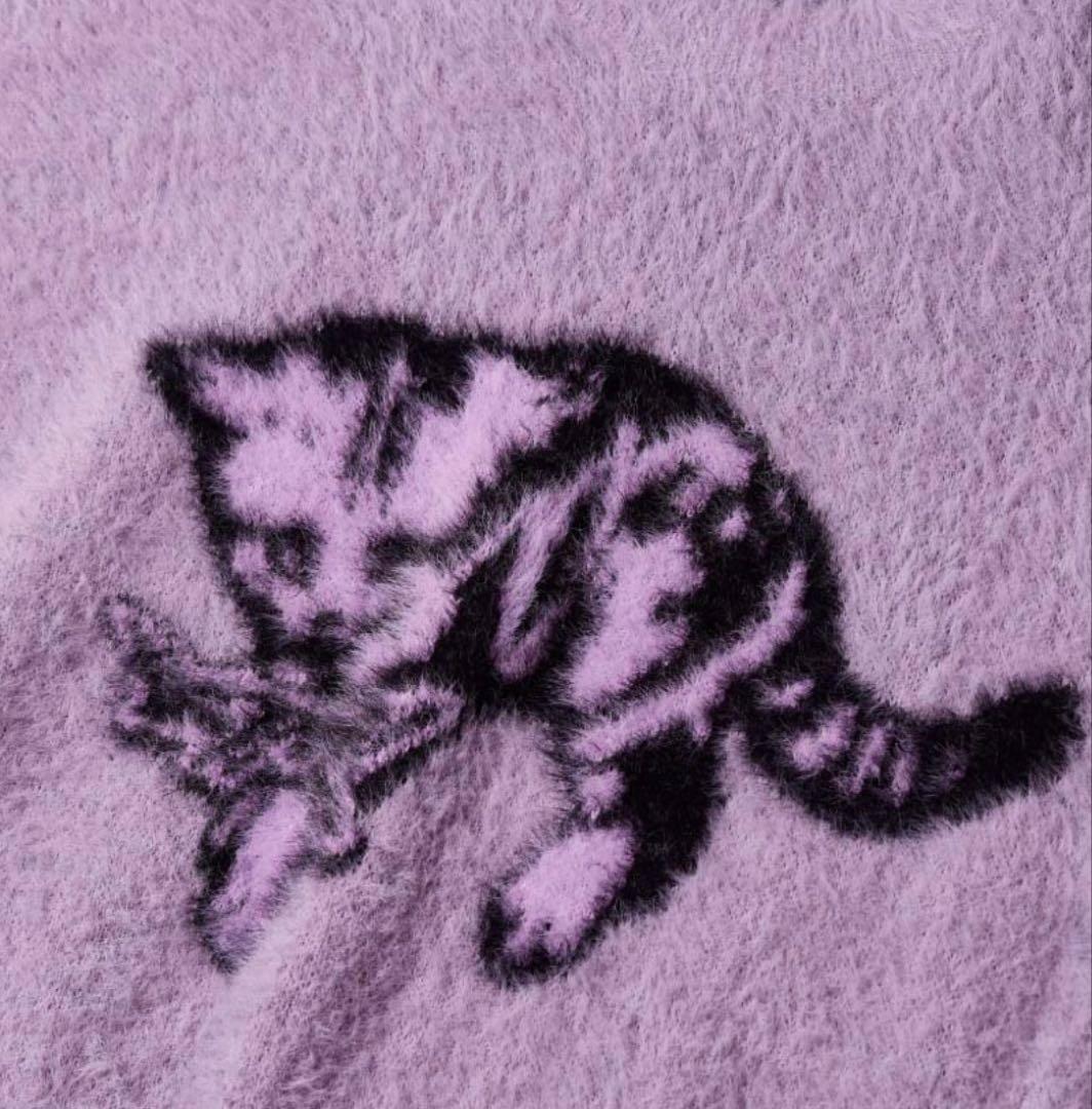 ずとまよ スナネコ建設 モヘア タッチ ニット (Lavender) M