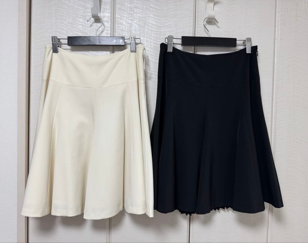 ジーザスディアマンテ バックプリーツスカート レギュラー丈 白黒セット