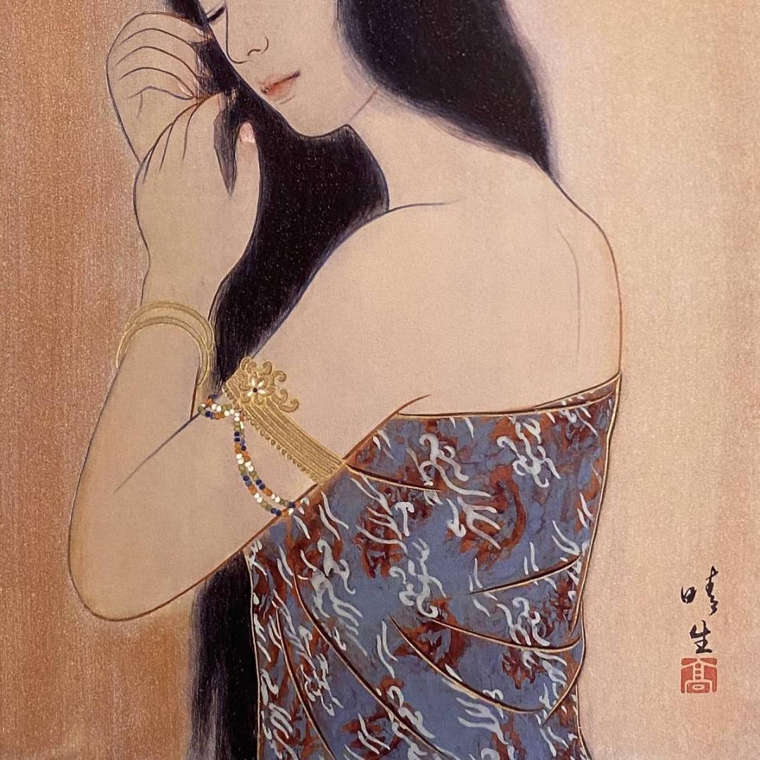 高野晴生、【瀞】、希少な額装用画集より、新品額装付、状態良好