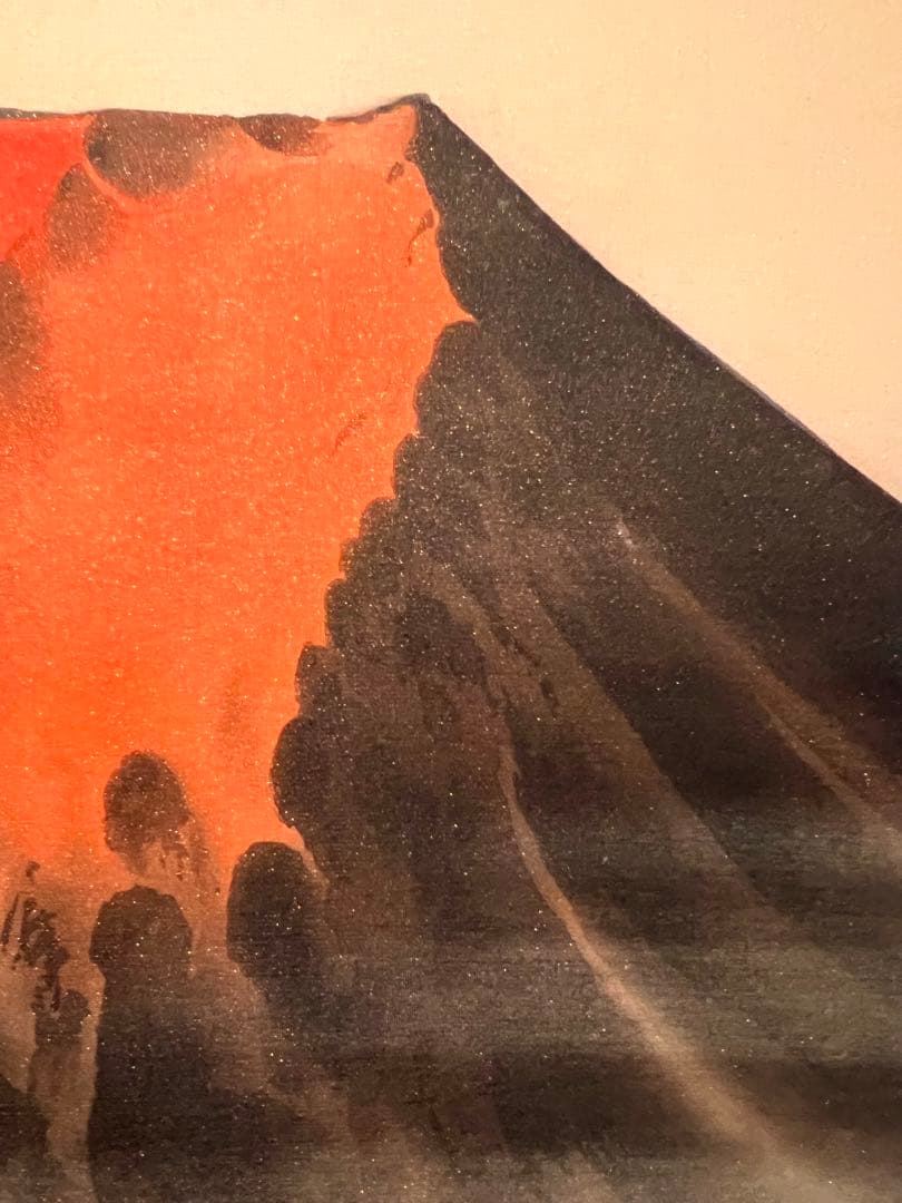 加瀬至 赤富士 肉筆 共箱 日本画 掛け軸 掛軸 正月 富士 縁起物 絵画アート