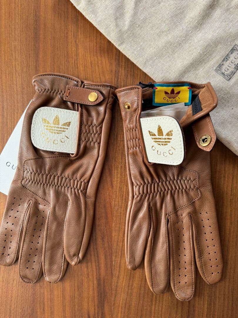 新品未使用】 GUCCI❌adidas レザーグローブ サイズ8 - メルカリ